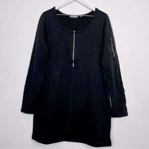 ATHLETA Black Dasher Dunic Tunic Wool Sweater Dress